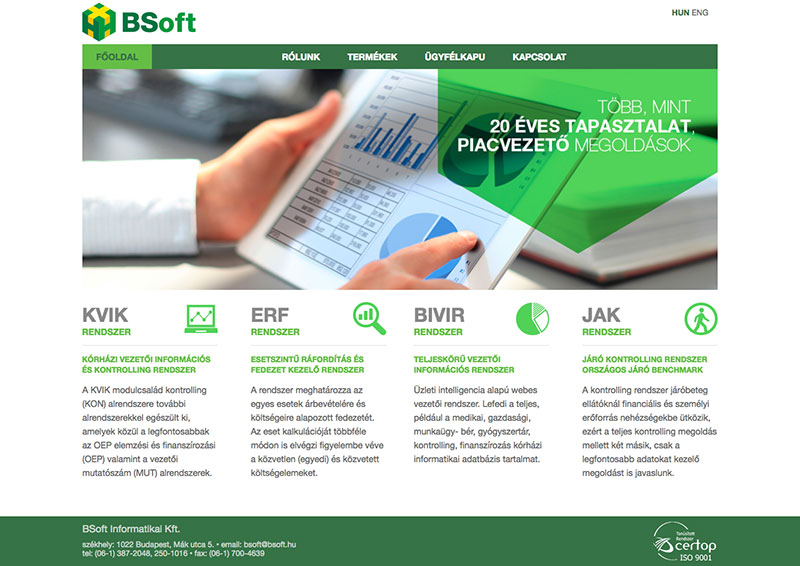 BSoft - reszponzív WordPress weboldal