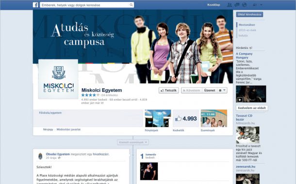 A Miskolci Egyetem arculatfejlesztése a közösségi médiában