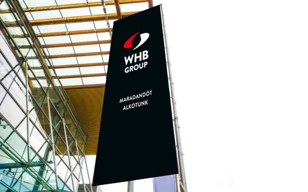 WHB Group arculattervezés zászlódesign