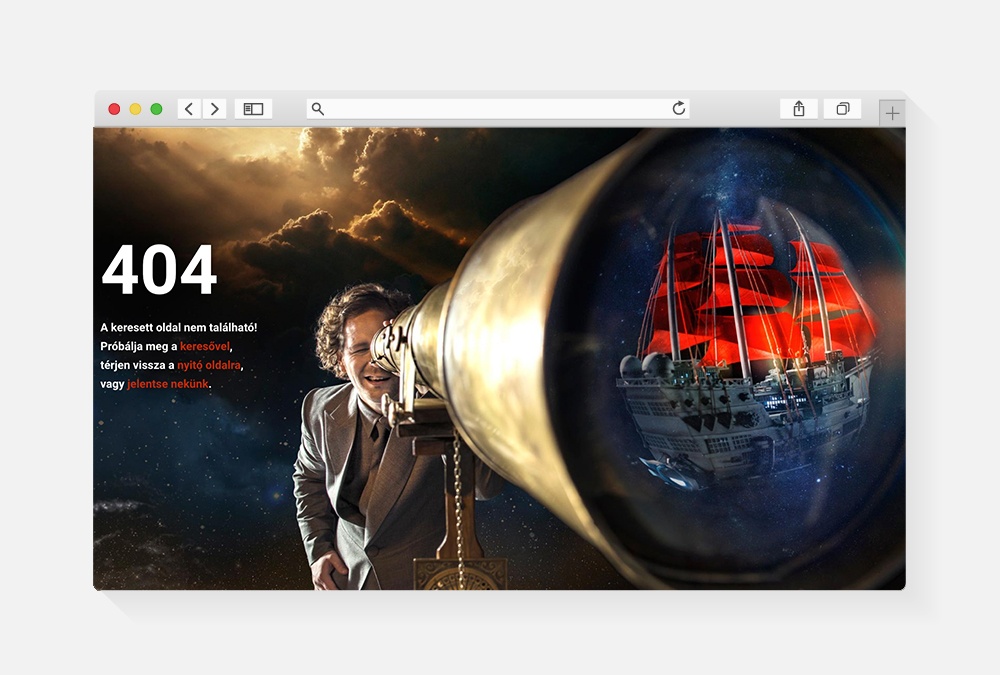a jó webdesign tervezéshez: 404 oldal 